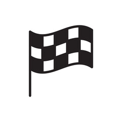 Fototapeta premium Race flag vector icon. Formula 1 flag flat sign design. Flag symbol pictogram. UX UI icon