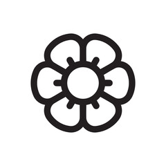Obraz premium Flower vector icon. Flower flat sign design. Flower symbol pictogram. UX UI icon