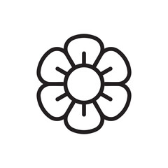 Flower vector icon. Flower flat sign design. Flower symbol pictogram. UX UI icon