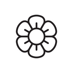 Obraz premium Flower vector icon. Flower flat sign design. Flower symbol pictogram. UX UI icon