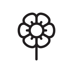 Obraz premium Flower vector icon. Flower flat sign design. Flower symbol pictogram. UX UI icon
