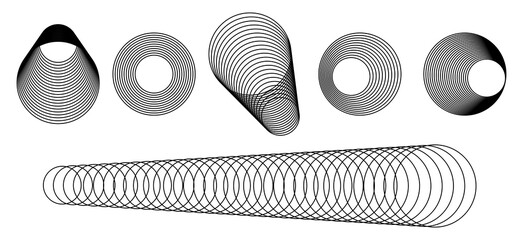 Set of abstract vector cones made of rings.
