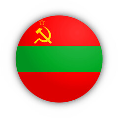 Flaga Naddniestrza Przycisk - obrazy, fototapety, plakaty