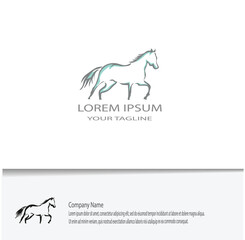 a simple horse logo vector is perfect for your company's needs, looks beautiful and elegant