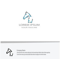 a simple horse logo vector is perfect for your company's needs, looks beautiful and elegant
