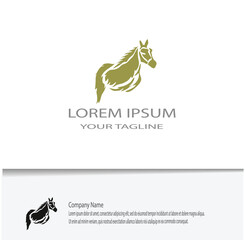 a simple horse logo vector is perfect for your company's needs, looks beautiful and elegant
