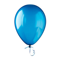 blue balloon isolated on transparent background cutout