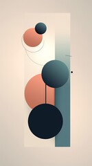 Minimalist Abstract Composition with Clean Geometric Shapes AI Generated