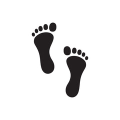 Fototapeta na wymiar Foot steps vector icon. Footstep flat sign design. Foot step symbol pictogram. UX UI icon