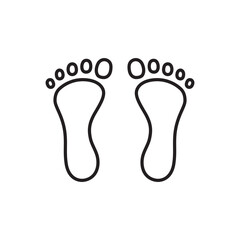 Foot steps vector icon. Footstep flat sign design. Foot step symbol pictogram. UX UI icon