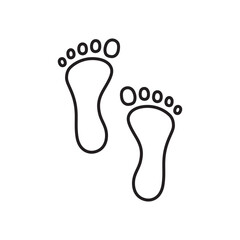 Foot steps vector icon. Footstep flat sign design. Foot step symbol pictogram. UX UI icon