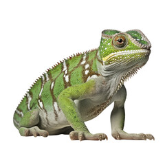 Obraz premium a chameleon isolated on transparent background cutout