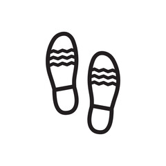 Foot steps vector icon. Footstep flat sign design. Foot step symbol pictogram. UX UI icon