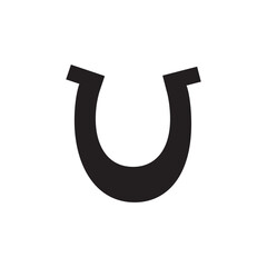 Horseshoe vector icon. Horseshoe flat sign design. Horse shoe symbol pictogram. UX UI icon