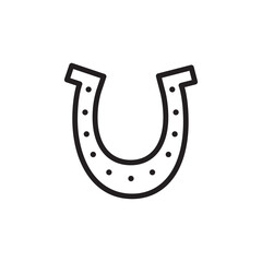 Horseshoe vector icon. Horseshoe flat sign design. Horse shoe symbol pictogram. UX UI icon