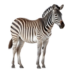 Obraz premium zebra isolated on transparent background cutout