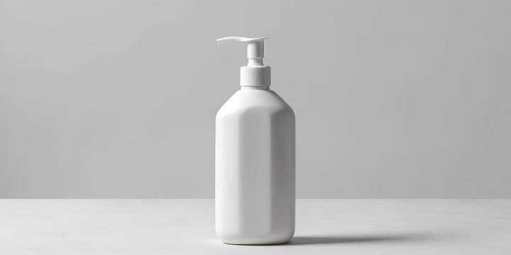 AI Generated. AI Generative. White cosmetic bottle container concept white decoration mockup mock up background. Graphic Art