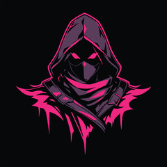 Ninja Head Mascot Logo for Esport. Ninja T-shirt Design. Ninja Logo. Ninja Sticker © Soey Studio