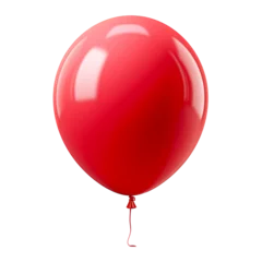 Abwaschbare Fototapete red balloon isolated on transparent background cutout © Papugrat