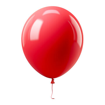 Fototapeta red balloon isolated on transparent background cutout