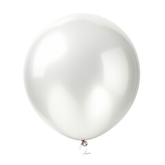 white balloon isolated on transparent background cutout
