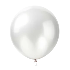 Foto op Plexiglas white balloon isolated on transparent background cutout © Papugrat
