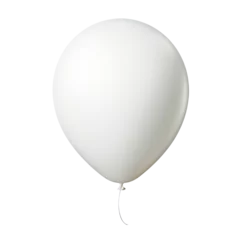 Deurstickers white balloon isolated on transparent background cutout © Papugrat