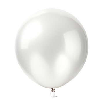 Fototapeta white balloon isolated on transparent background cutout