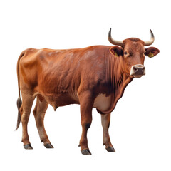 cow isolated on transparent background cutout