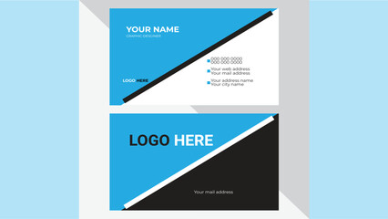 Fototapeta premium modern creative business card and name card,horizontal simple clean template vector design, layout in rectangle size.design vector abstract creative - Vector.
