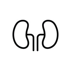Kidneys vector icon. Kidney flat sign design. Kidneys symbol pictogram. UX UI icon