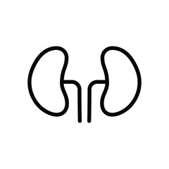 Kidneys vector icon. Kidney flat sign design. Kidneys symbol pictogram. UX UI icon