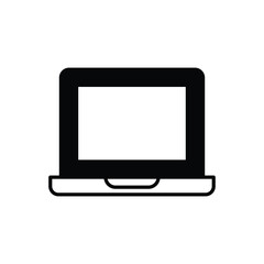 Laptop icon vector stock illustration.