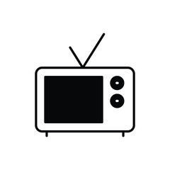 Television icon vector stock illustration.