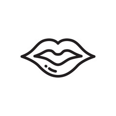 Kiss icon. Lip vector icon. Lips flat sign design. Lips symbol pictogram. UX UI icon