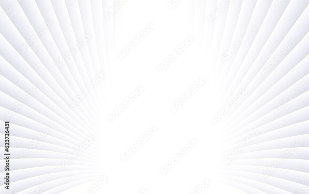 Aufkleber abstract white background with 3d lines pattern, architecture minimal white gray striped background