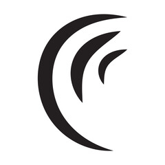 Abstract Curved Line Icon