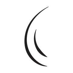 Abstract Curved Line Icon