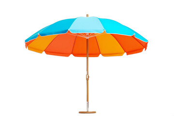 Isolated Beach Umbrella on Transparent Background. Generative AI