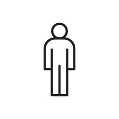 Man vector icon. Human flat sign design. Men symbol pictogram. UX UI icon