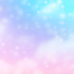 Obraz premium Pastel sky fantasy background. Generative AI.