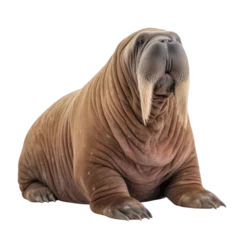 Papier Peint photo Walrus walrus isolated on transparent background cutout