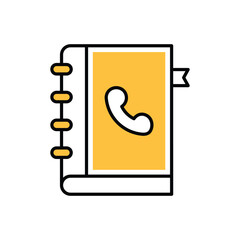 Contact Book icon vector stock illustration.
