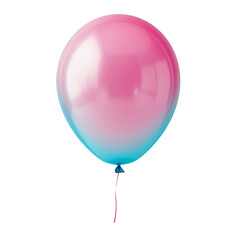 pink balloon isolated on transparent background cutout