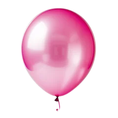 Foto op Canvas pink balloon isolated on transparent background cutout © Papugrat