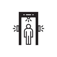 Metal detector vector icon. Metal detector flat sign design. Metal detector symbol pictogram. UX UI icon
