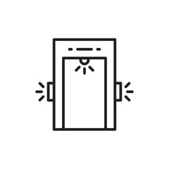 Metal detector vector icon. Metal detector flat sign design. Metal detector symbol pictogram. UX UI icon