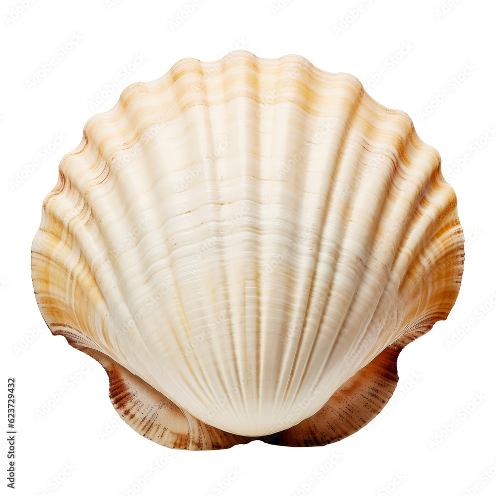 Poster seashell isolated on transparent background cutout