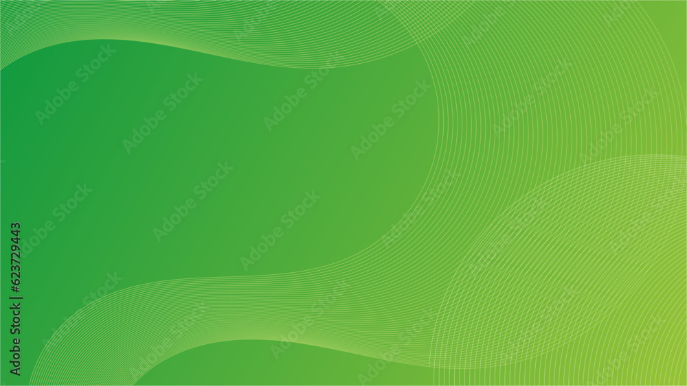 Aufkleber abstract green gradient organic background with wavy lines