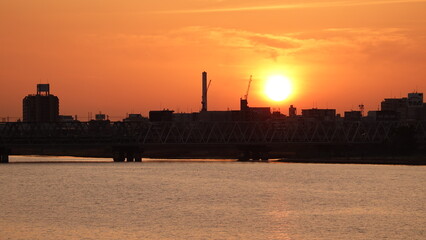 大阪の夕焼け